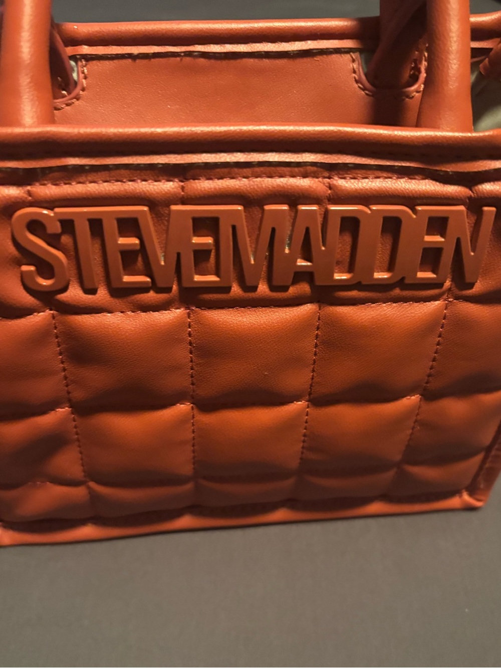 Rust-orange Quilted purse - Brown Plaid purse Included - Picture 8 of 9